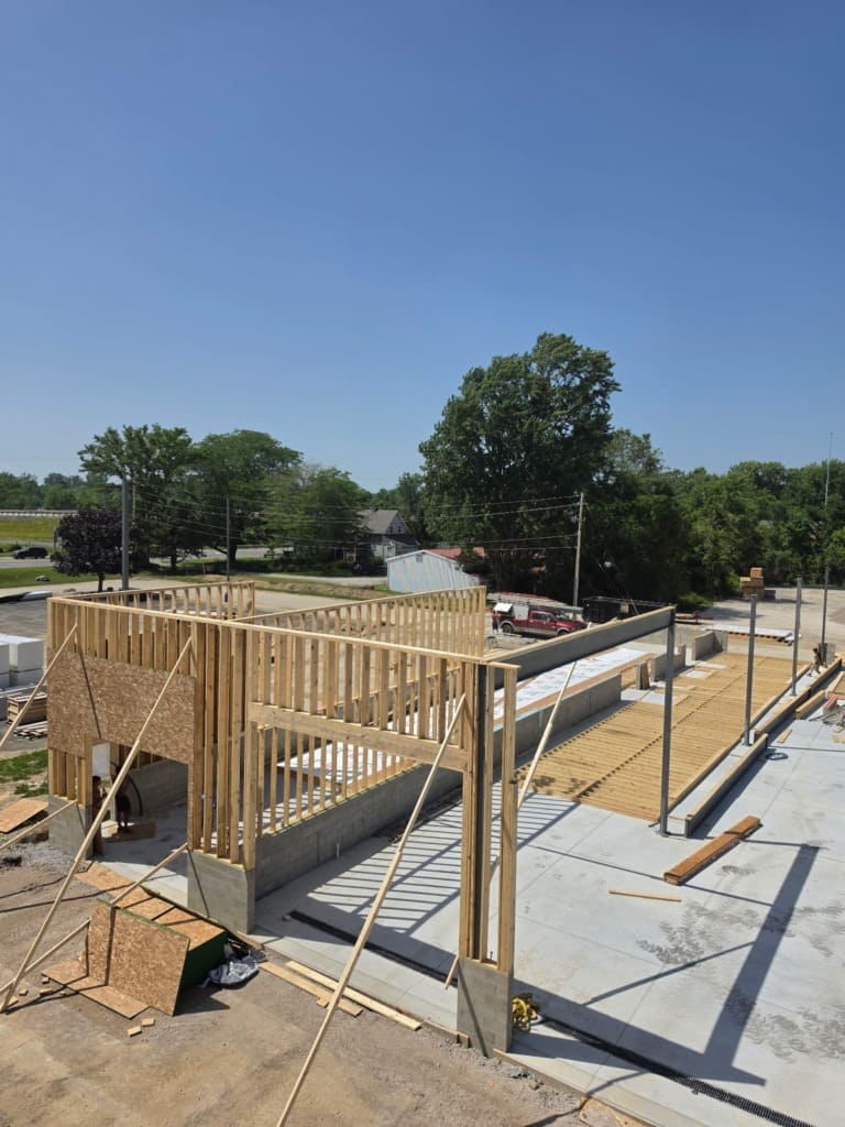 Wall framing on a concrete slab